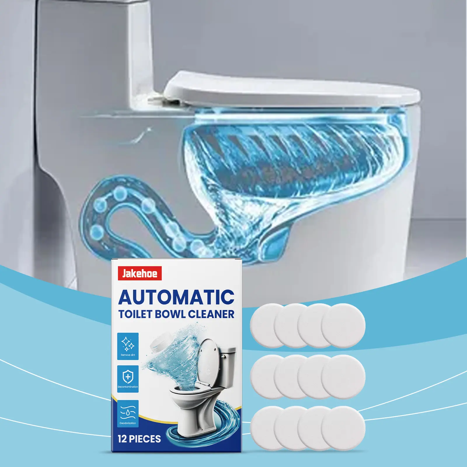 马桶去污泡腾片除垢尿渍厕所