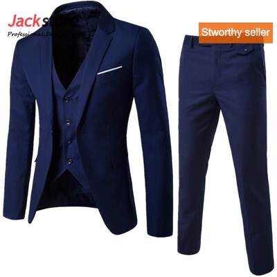 Men&#39;s suit+pants+vest Tuxedo Suit Male Suits formal