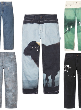 欧美风牛仔裤 Euro-American style hip-hop loose-fitting jeans