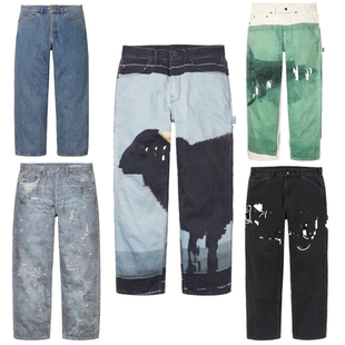 欧美风牛仔裤 Euro-American style hip-hop loose-fitting jeans