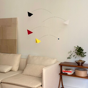 室内空中动态平衡吊饰咖啡厅卧室书房彩色风铃挂件工作室乔迁礼物