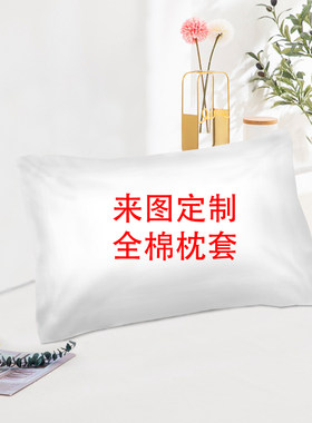 来图定制全棉枕套卡通动漫明星爱豆宠物DIY纯棉单人枕套可水洗