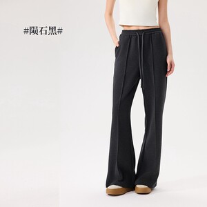 女士喇叭裤休闲裤秋冬新款时尚肌理感超显瘦腿长喇叭裤