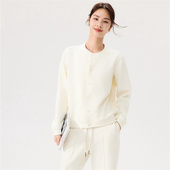 休闲圆领外套 小香风纽扣短款 女士外套上衣秋冬季 新款