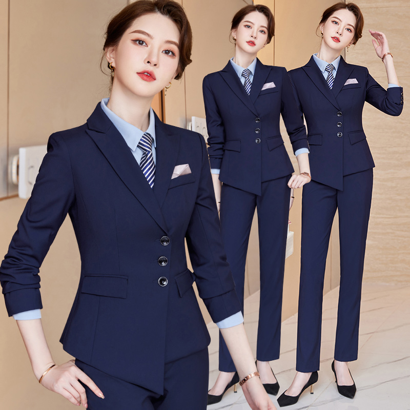 西服套装女秋冬季金店客服工作装