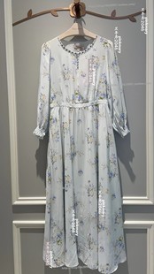 PMANS5716-59/3680粉红pinkm淑女风2024春款桑蚕丝连衣裙专柜