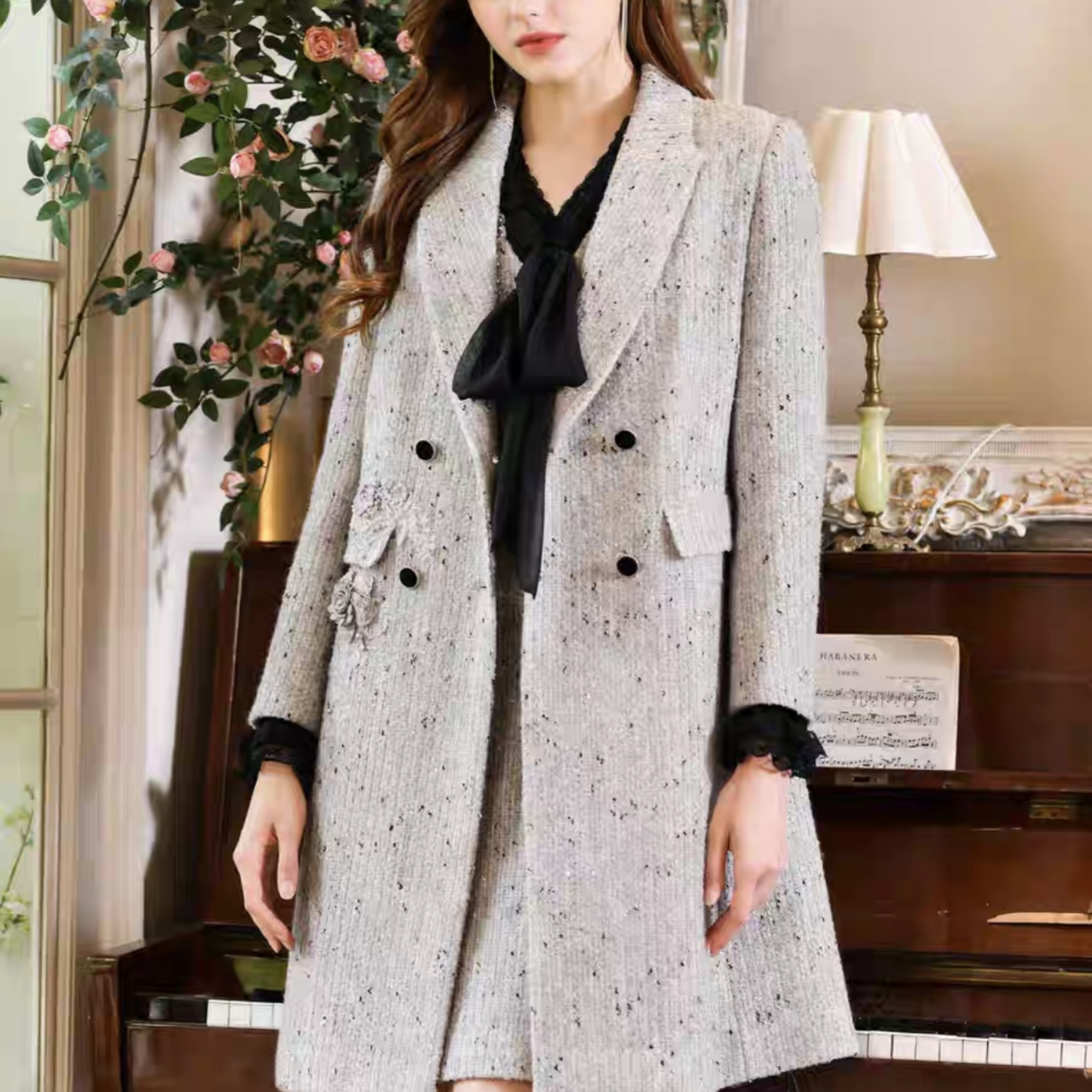 PMAOW6101-86/2580粉红玛丽专柜正品pinkmary2025秋款外套风衣