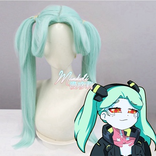 赛博朋克边缘行者 瑞贝卡cos假发 跑手丽贝卡cosplay绿色双马尾