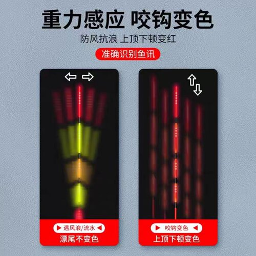 达摩电子漂漂尾配件LED硬尾咬钩