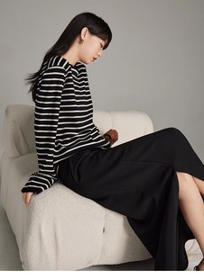 秋冬精纺百搭加厚打条衫 9092 查米粉丝专享