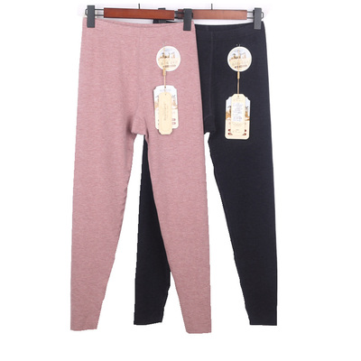 庄泰羊绒蚕丝女士磨绒保暖秋裤