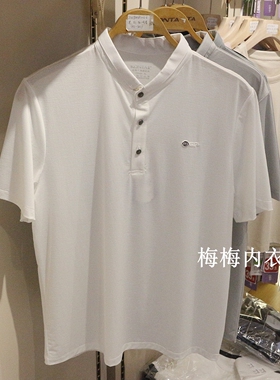 庄泰春夏新款2208男士速干短袖休闲运动商务打底衫T恤翻领半袖