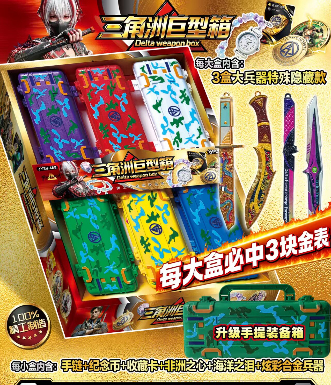 三角洲巨型箱武器模型手办手链儿童玩具学校周边热卖超市摆摊文具