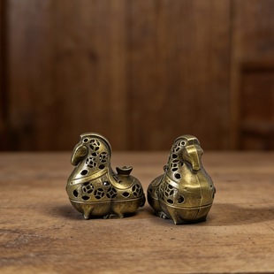 合金马年马上有钱香炉创意小香炉香薰炉办公室摆件祥云香炉檀香炉