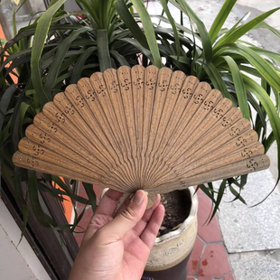 绿檀苏扇阿根廷绿檀木扇子崖柏工艺扇中国风古风拍照旅游折扇摆件