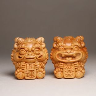 崖柏木雕开运暴富龙手把件文玩把玩实木雕刻生肖龙动物摆件手把件