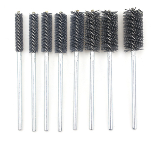 碳化硅管道刷氧化铝磨料丝交叉孔去毛刺圆孔刷3-25工业研磨抛光刷