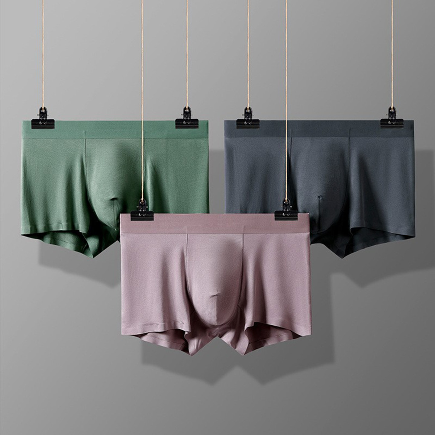 60支兰精莫代尔男士内裤无痕平角