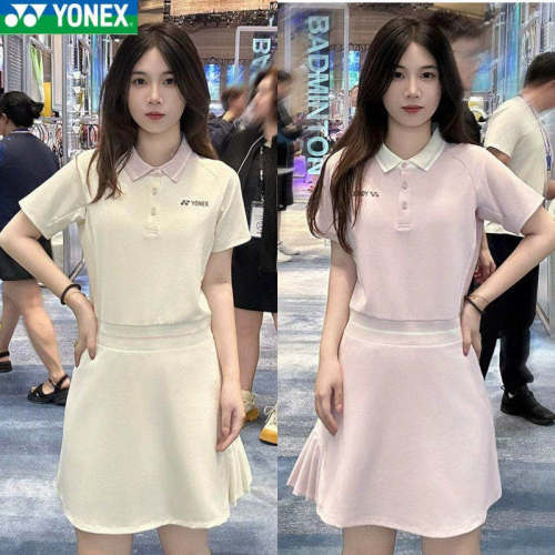 2026新款尤尼克斯YONEX羽毛球服yy运动服女款短袖连衣裙吸汗速干