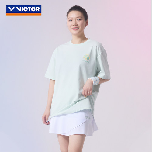 victor胜利威克多羽毛球服黄雅琼专属女款速干透气短袖T恤K502HYQ