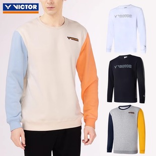 特价victor胜利羽毛球服男女款秋冬长袖运动卫衣休闲速干保暖外套