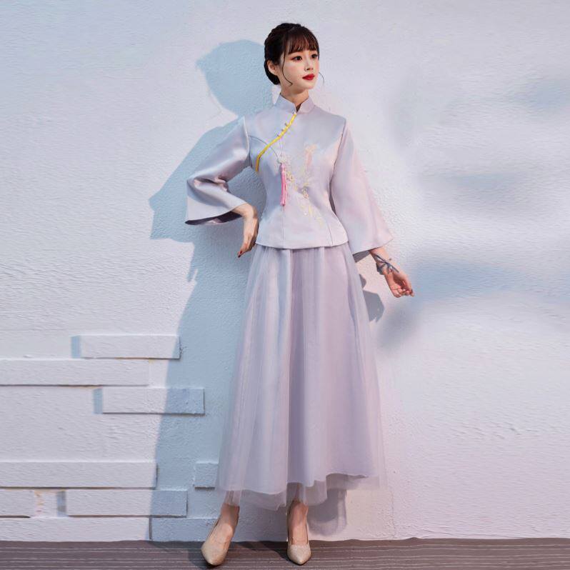 伴娘礼服。恶搞夏季学生款网红简约结合土味25周岁雾霾蓝冬天女伴|msdalam kategori Butik wanita / wanita, perkahwinan/Cheongsam/pakaian, pakaian/malam - dari Buy2taobao.com untuk memberikan perkhidmatan ejen Taobao profesional membeli