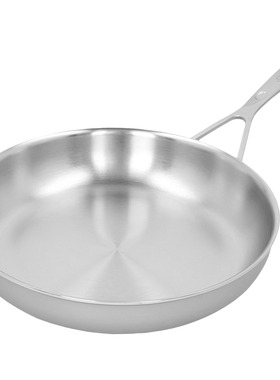 比利时制造demeyere24cm五层无涂层不锈钢平底锅煎锅天燃气电磁炉