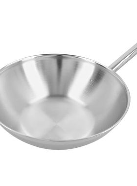 Demeyere比利时30cm无涂层apollo7层不锈钢中式炒锅平底炒菜锅