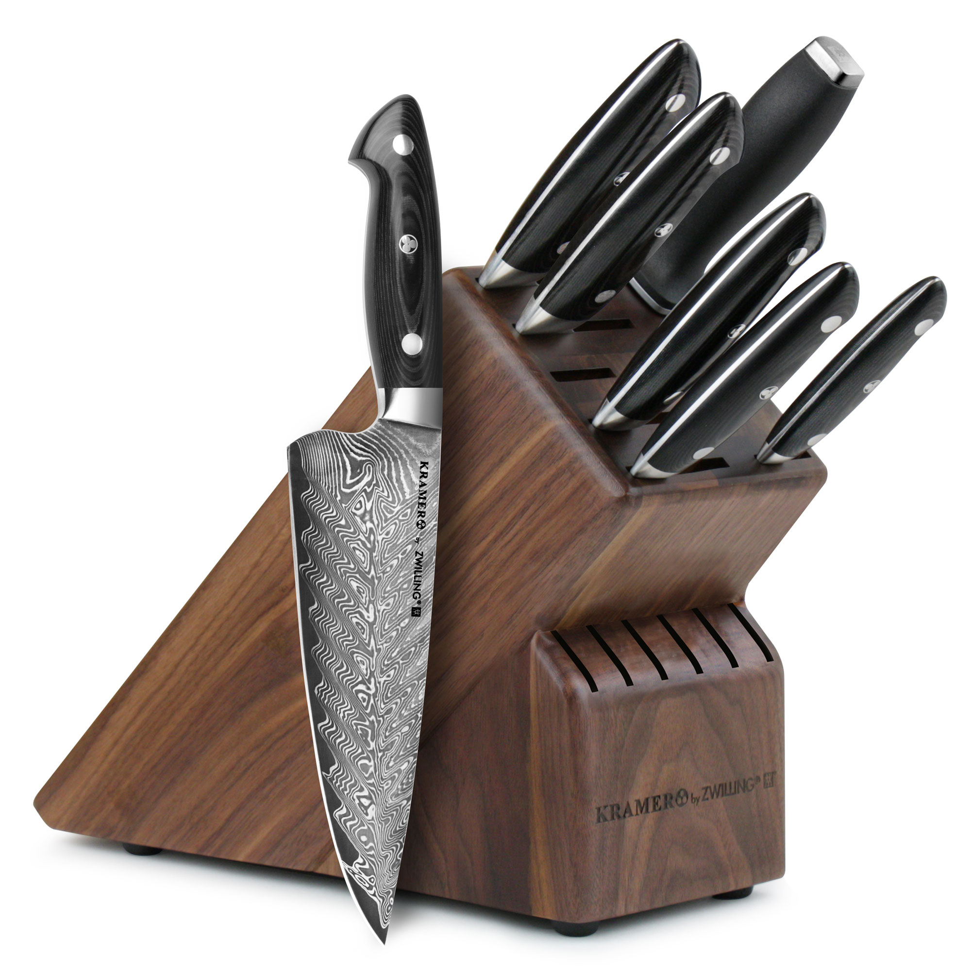 代购德国进口双立人 Bob Kramer粉末钢 大马士革 8件厨刀套装