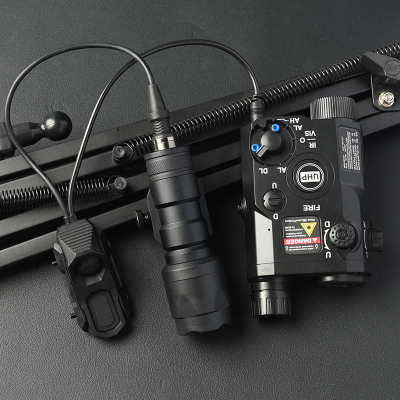 战术镭射PEQ-15红绿激光指示器AXON双控M300M600合金电筒套装配件