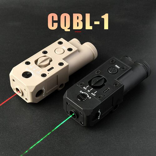 CQBL红绿镭射归零战术盒激光可调鼠尾战术手电20mm合金尼龙指示器
