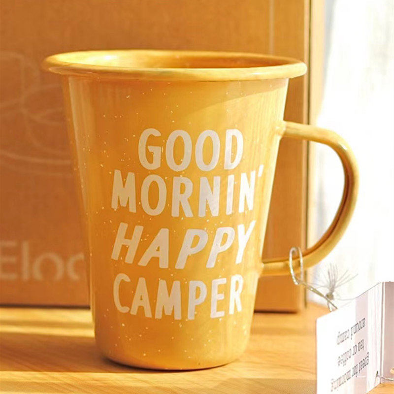 美式珐琅搪瓷锥形杯户外露营野炊马克杯水杯咖啡杯早餐豆浆杯茶杯,餐饮具,马克杯,淘宝优惠券,粉丝福利购,淘宝优惠卷