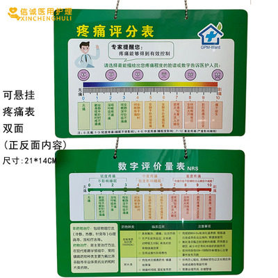 医用疼痛评估尺疼痛测量 VAS评分表情尺 疼痛NRS病房疼痛评分表