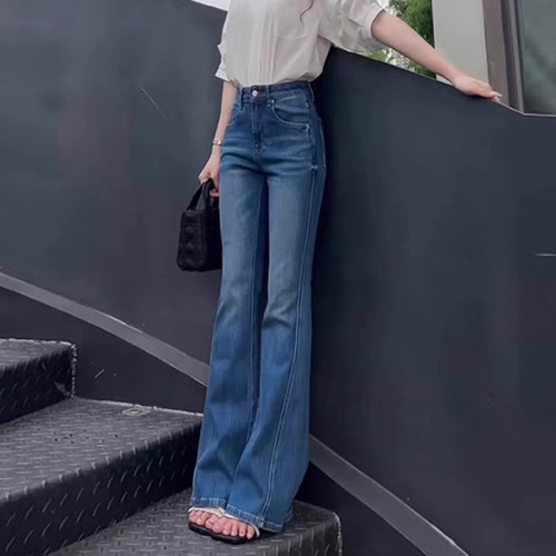 复古微喇牛仔裤女2026