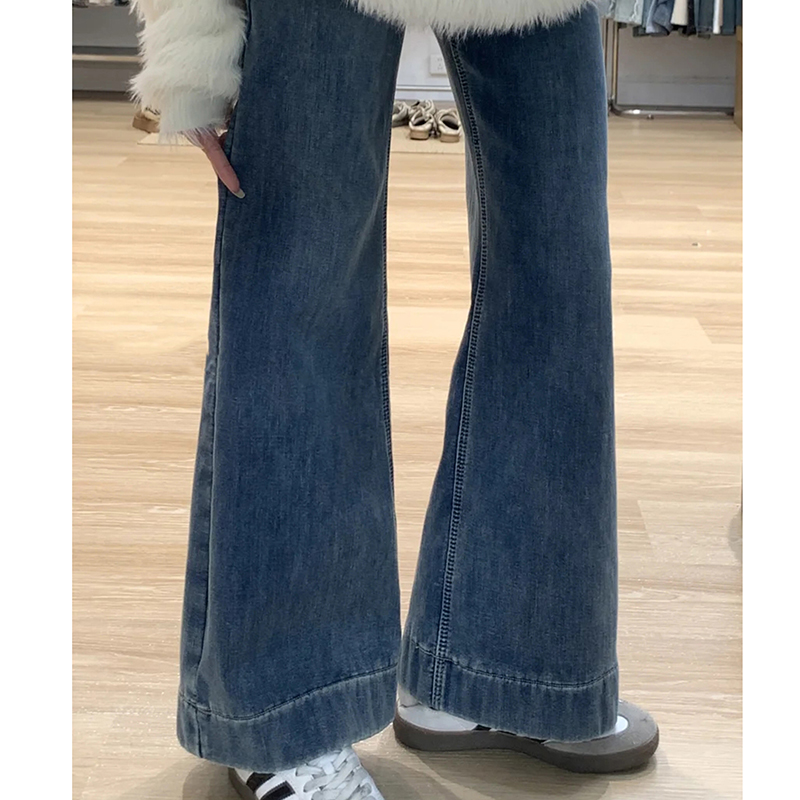 美式复古微喇牛仔裤女2