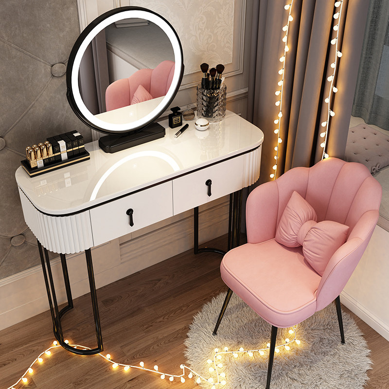 轻奢高级感梳妆台卧室小户型 现代简约2021年新款迷你ins风化