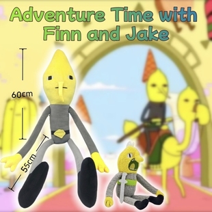 爆款Adventure Time跨境探险活宝柠檬公爵搞笑长抱枕毛绒玩偶挂件