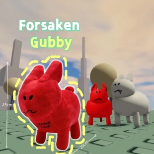跨境Roblox游戏 Forsaken Gubby兔子毛绒玩具红兔子公仔儿童礼物