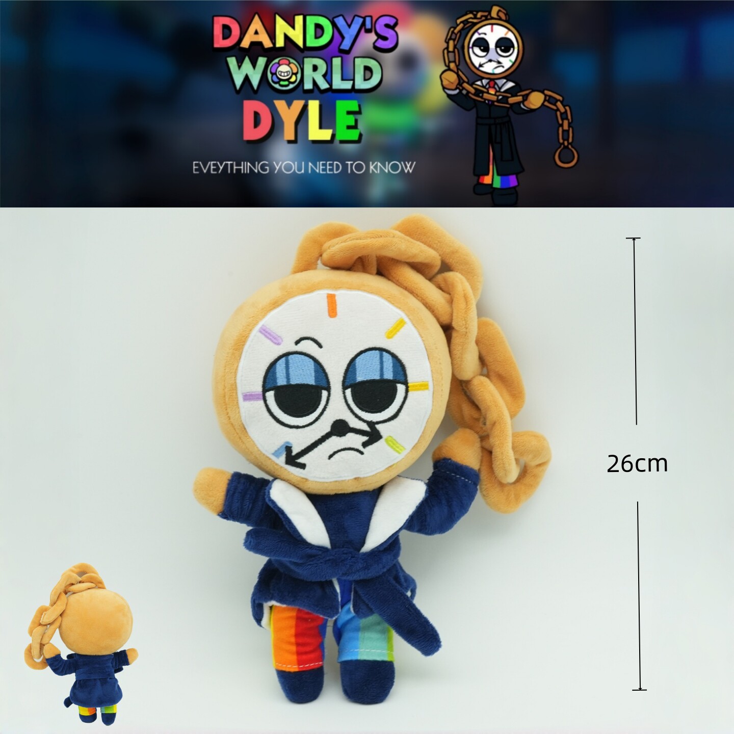跨境丹迪的世界Dandy's World Dyle怀表戴尔玩偶Bassie毛绒玩具
