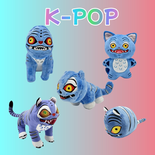 新款韩国女团kpop恶魔K-POP猎魔女团老虎毛绒玩具公仔女孩礼物