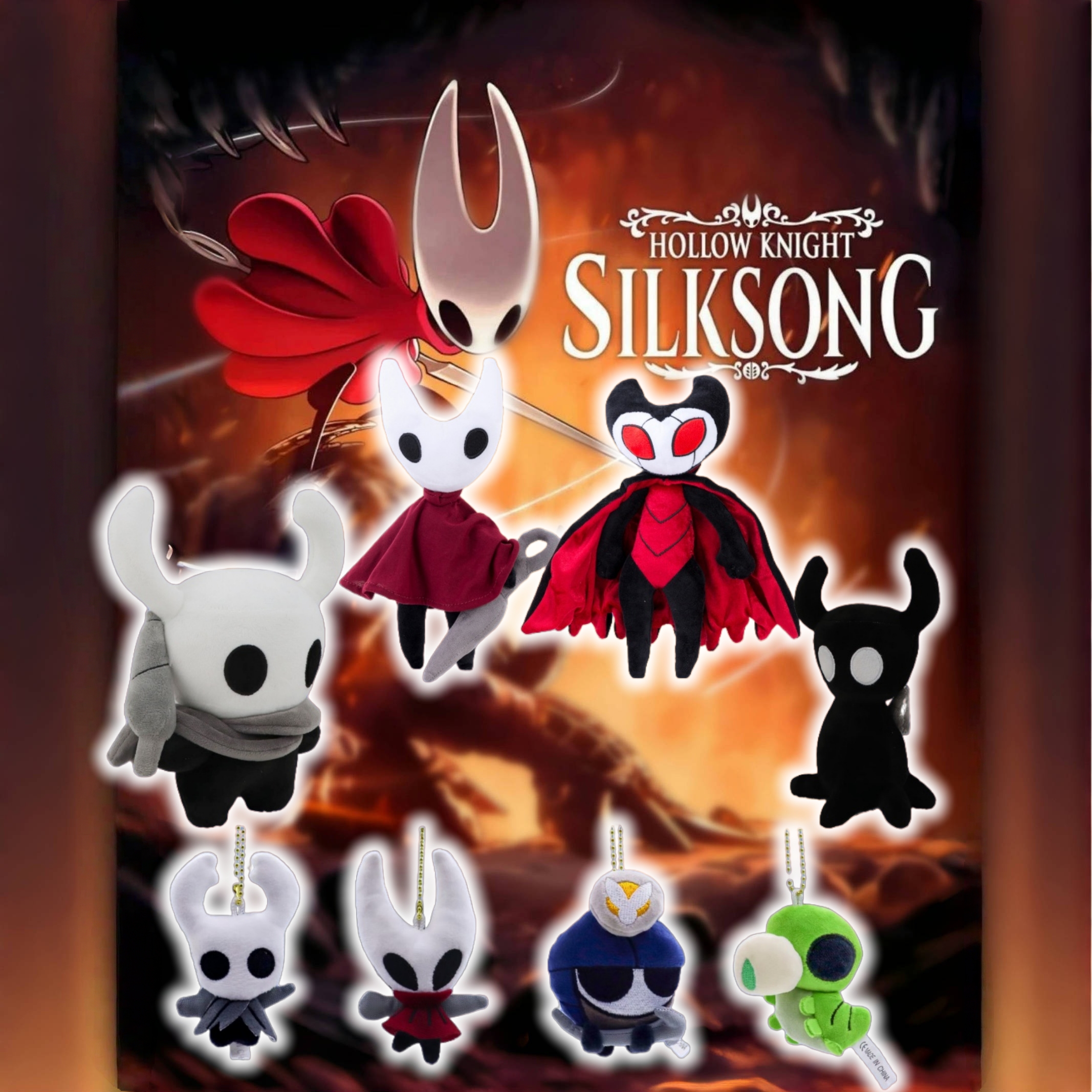 新跨境潮玩超软小众Hollow Knight空洞骑士毛绒玩具挂件超萌玩偶