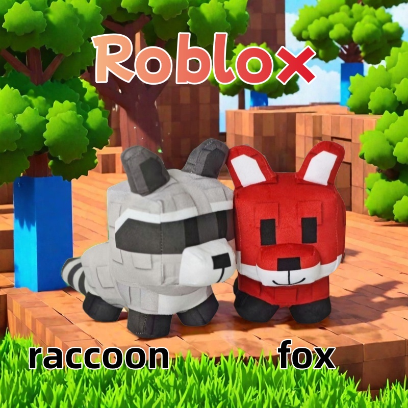 新款Roblox游戏 grow a garden浣熊毛绒玩具狐狸公仔儿童生日礼物