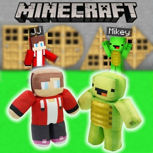 新款我的世界minecraft JJ and Mikey毛绒玩具杰杰和麦琪儿童礼物