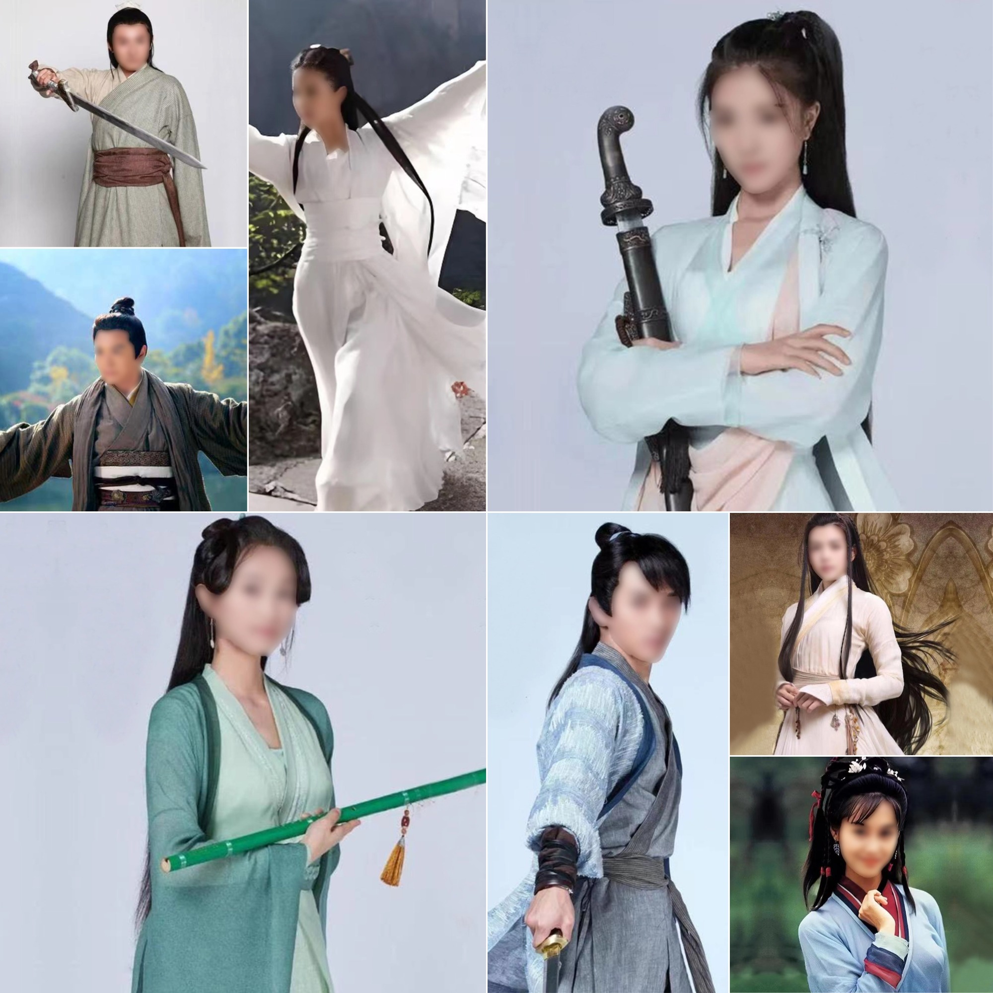 影视古装侠客侠女演出服金庸武侠