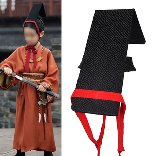 儿童将军发冠古风头冠汉冠头饰秦汉发冠刘氏冠楚高冠长冠头饰发饰