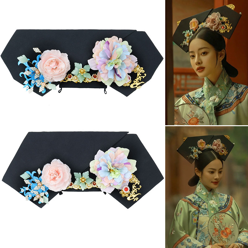 古装清朝后宫皇后贵妃头饰清朝故宫摄影大拉翅发饰舞台演出旗头