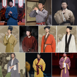 汉服长衫宋朝大臣常服演出服男唐朝诗人文人李白杜甫影视古装男装