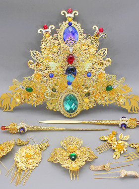 影楼写真主题古装定乾坤头饰唐朝贵妃发饰套装汉服造型发簪发钗