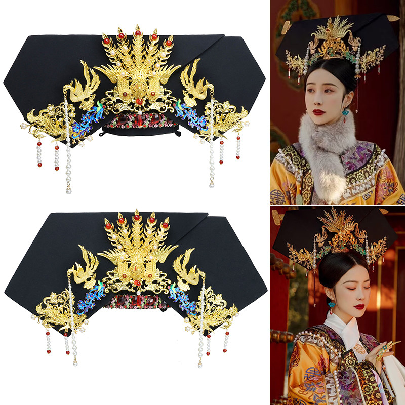 古装皇后头饰清朝后宫故宫摄影写真贵妃格格发饰演出大拉翅旗头