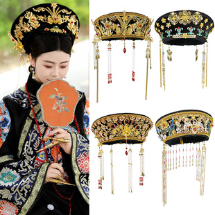 清宫旗头皇后朝服钿子朝冠如懿传延禧攻略头饰剧组道具钿帽帽子